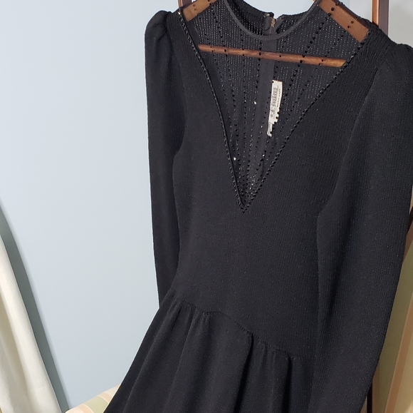 St.John Signature Santana Knit Black Tie Gala Bejewled Sheer Neckline Dog Show S - Picture 9 of 14